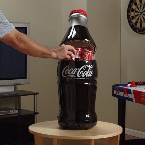 Retro Coca-Cola Bottle Fridge (15-Can-Capacity )