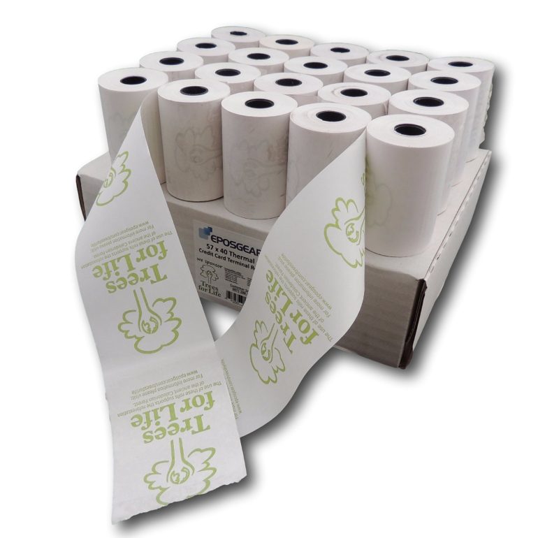 EPOSGEAR 57 x 40 x 12.7mm Thermal Till Roll - 20 Rolls - Highest Quality - Manufactured in Great Britain