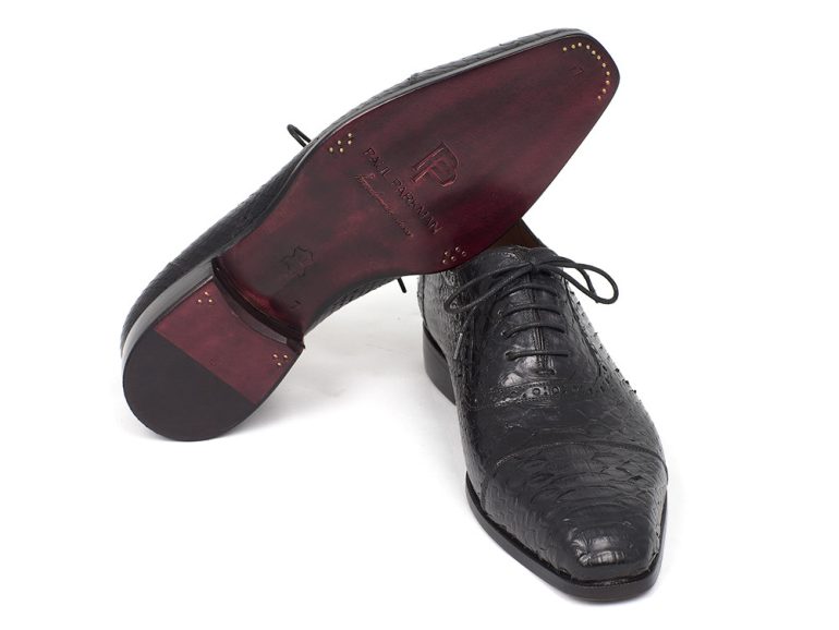 Paul Parkman Black Genuine Python Captoe Oxfords - Image 5