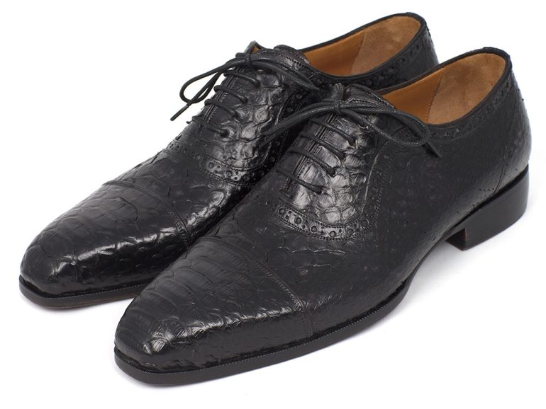 Paul Parkman Black Genuine Python Captoe Oxfords - Image 3