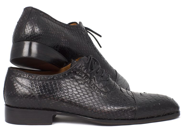 Paul Parkman Black Genuine Python Captoe Oxfords - Image 2