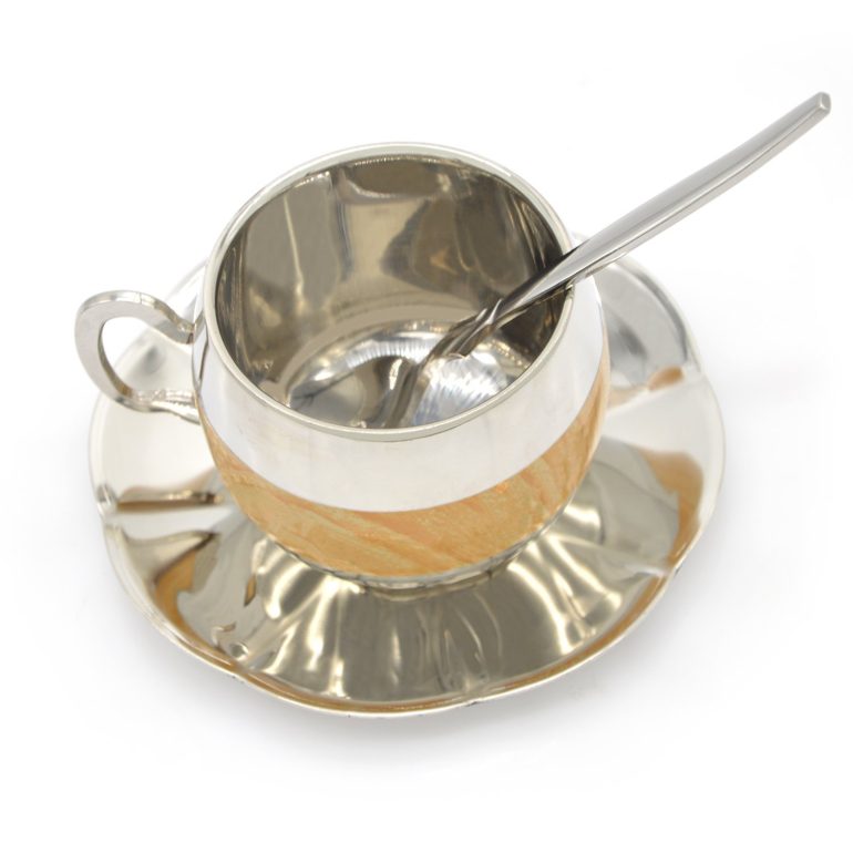 Coffee Cup Set Yummy Sam® Stainless Steel 140ml Coffee / Milk Cup with Spoon and Saucer Double Wall Beverage Mug / Coffee Cup Coffee Mug Home Gadget Kitchen tool - Image 7