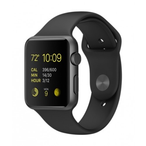 Apple Watch Sport -42mm Space Grey Case with black Sport Band -MJ3T2LL/A