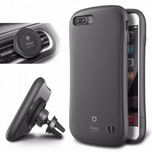 iFace Duo Case and Magnetic Car Mount set for iPhone 7 Plus – 2 in 1 Rugged Military Grade Protective Case with Car Holder/Kickstand