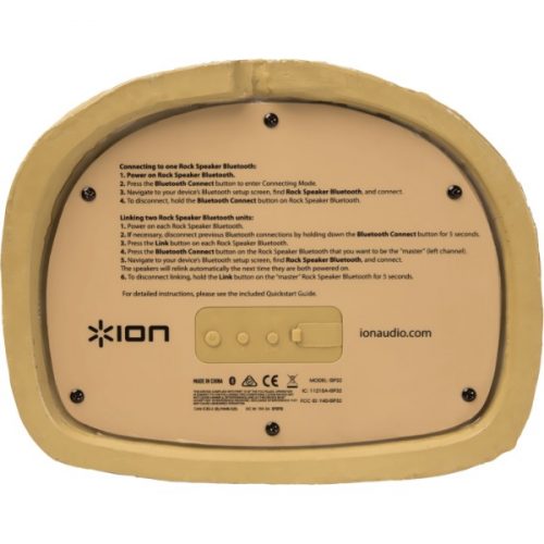 Ion iSP32 Wireless Bluetooth Outdoor Garden and Patio Rock Speaker (Brown) – 48 Hr Battery – B