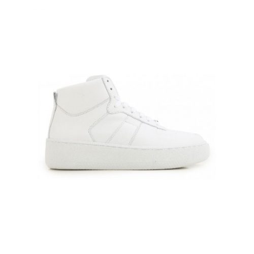 Maison Margiela men’s high top sneakers in white Leather