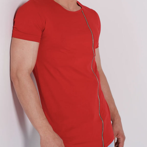 crew neck with zipper