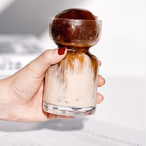 Creative Hourglass Cup Transparent Heat Resistant Insulated Glass Cup