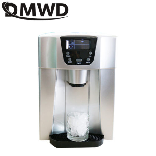 DMWD Commercial Home Electric Ice Maker Automatic Bullet Round Block Ice Cube Making Dispenser
