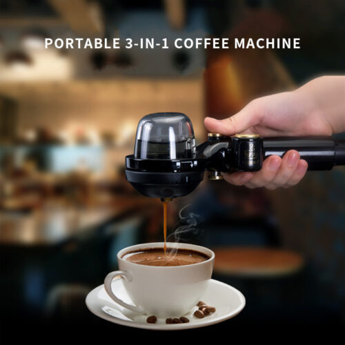 Portable Coffee Machine Mini Hand Press Car Coffee Maker Outdoor Travel Capsule & Powder