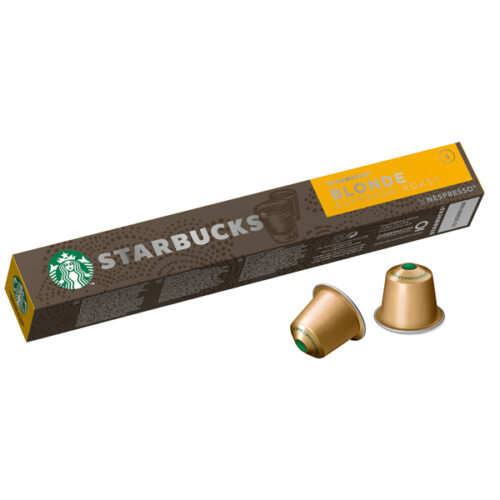 Starbucks Blonde Espresso Roast Coffee Capsules by Nespresso