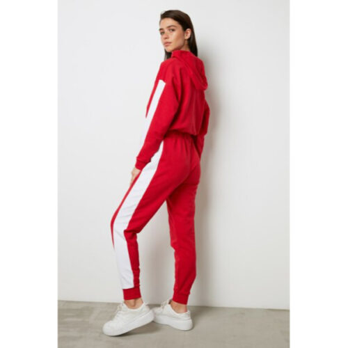 Women’s Side Striped Red Tracksuit