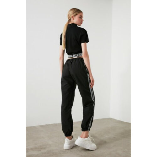Women’s Side Striped Black Sport Pants