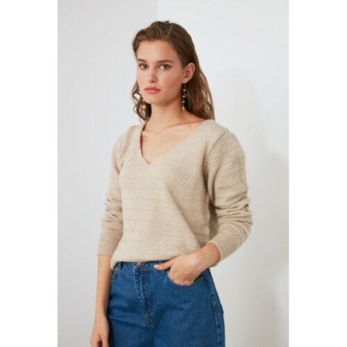 Women’s Beige Tricot Sweater