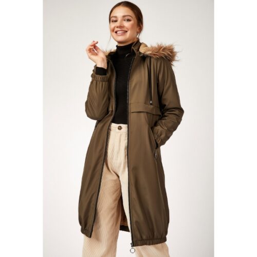 Women’s Hooded Inner Furry Coat