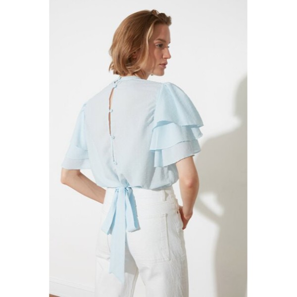 Women's Light Blue Blouse 7Store