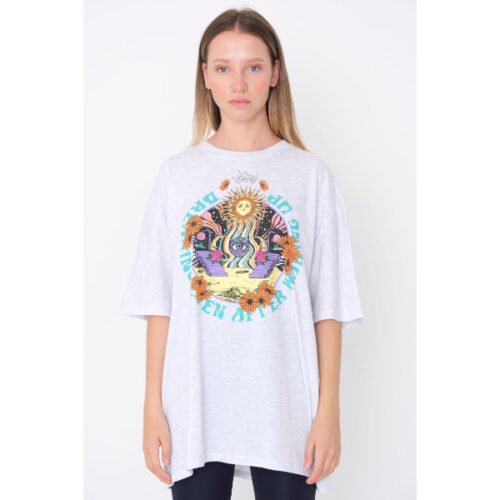 Women’s Printed Snow Melange T-shirt