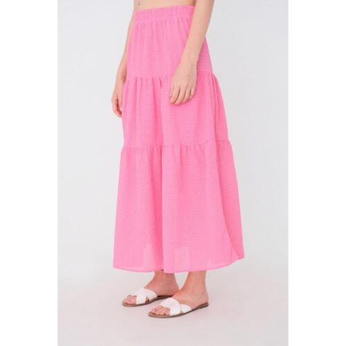 Women’s Lined Ruffle Pink Skirt