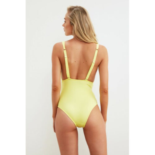 Women’s Belt Detail Yellow Swimwear