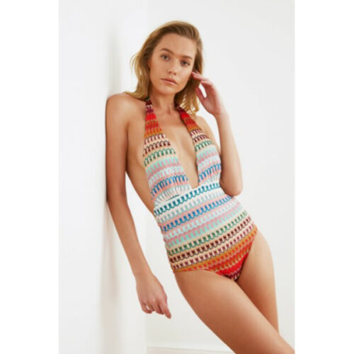 Women’s Ethnic Pattern Multi-color Swimwear