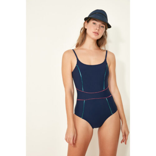 Women’s Thin Strap Navy Blue Swimwear