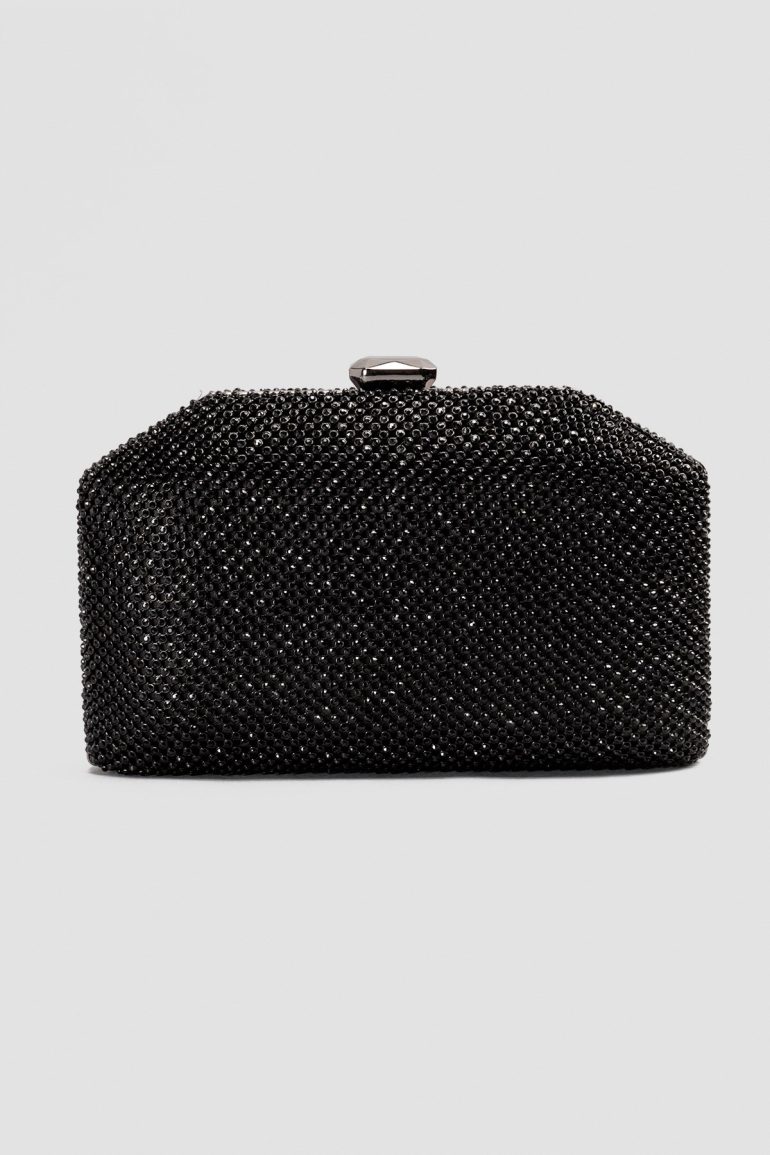 Women's Gemmed Black Evening Bag - Image 3