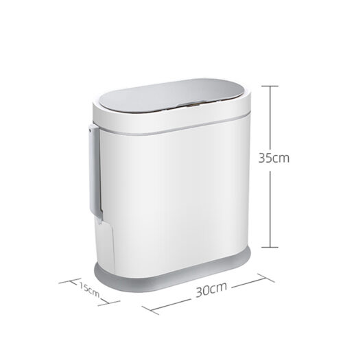 8L Electronic Automatic Waste Garbage Bin with Toilet Brush Household Waterproof Sensor Bin Smart Sensor Trash Can