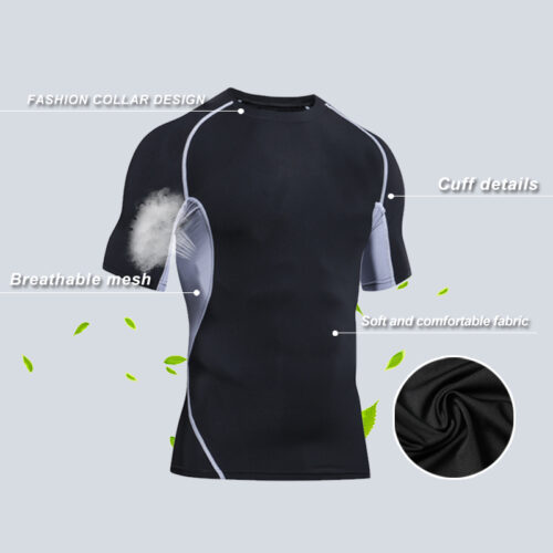 Fitness wear spandex compression wear sport running t-shirt